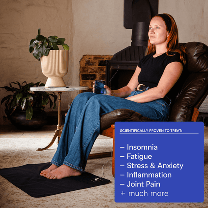 lady sitting in chair relaxed grounding