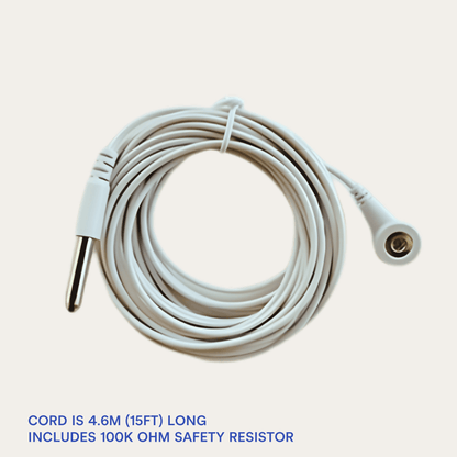grounding cord with safety resistor