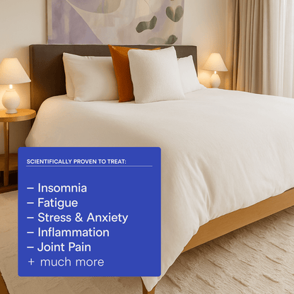 neatly made bed with grounding bedsheet underneath