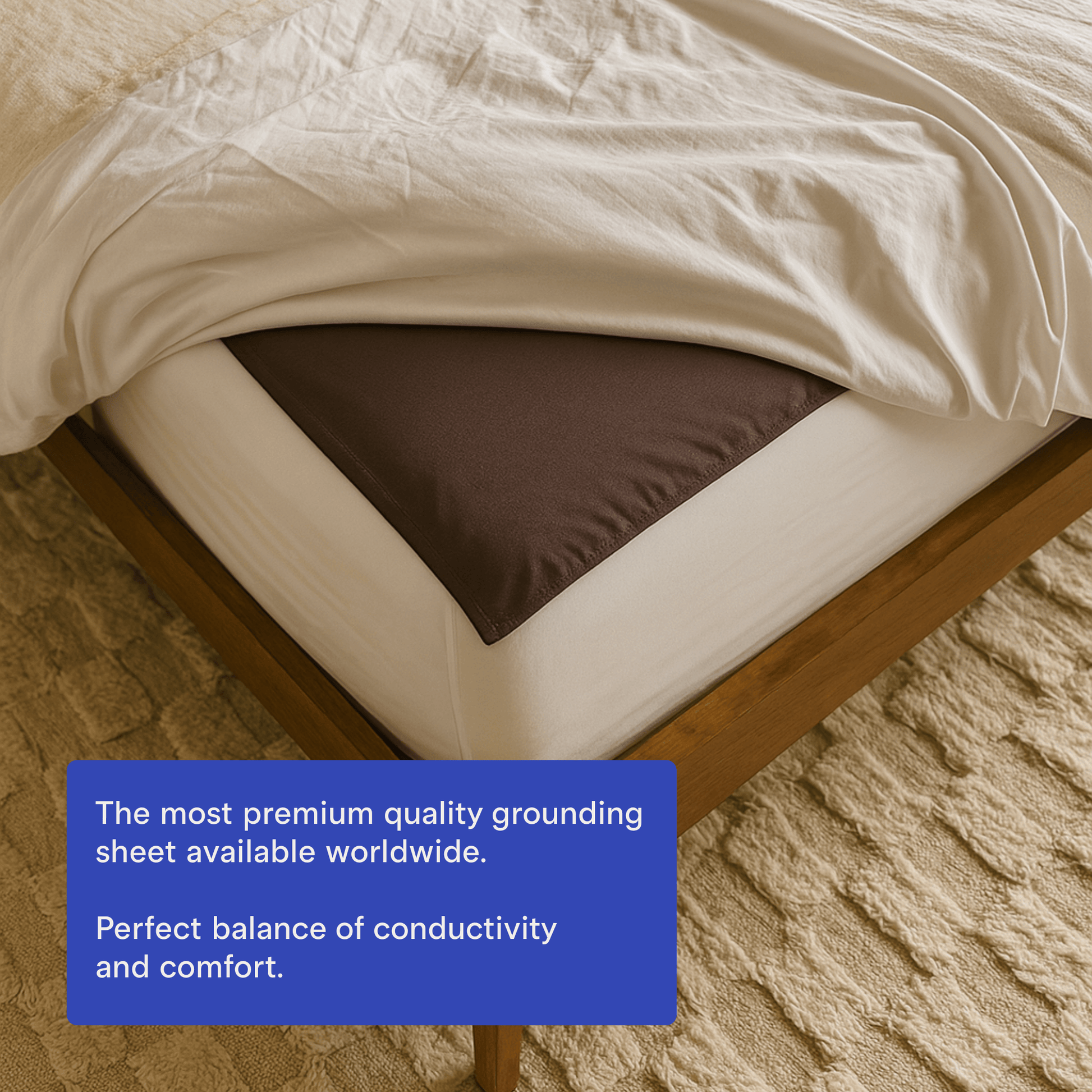 grounding sheet on bed with doona