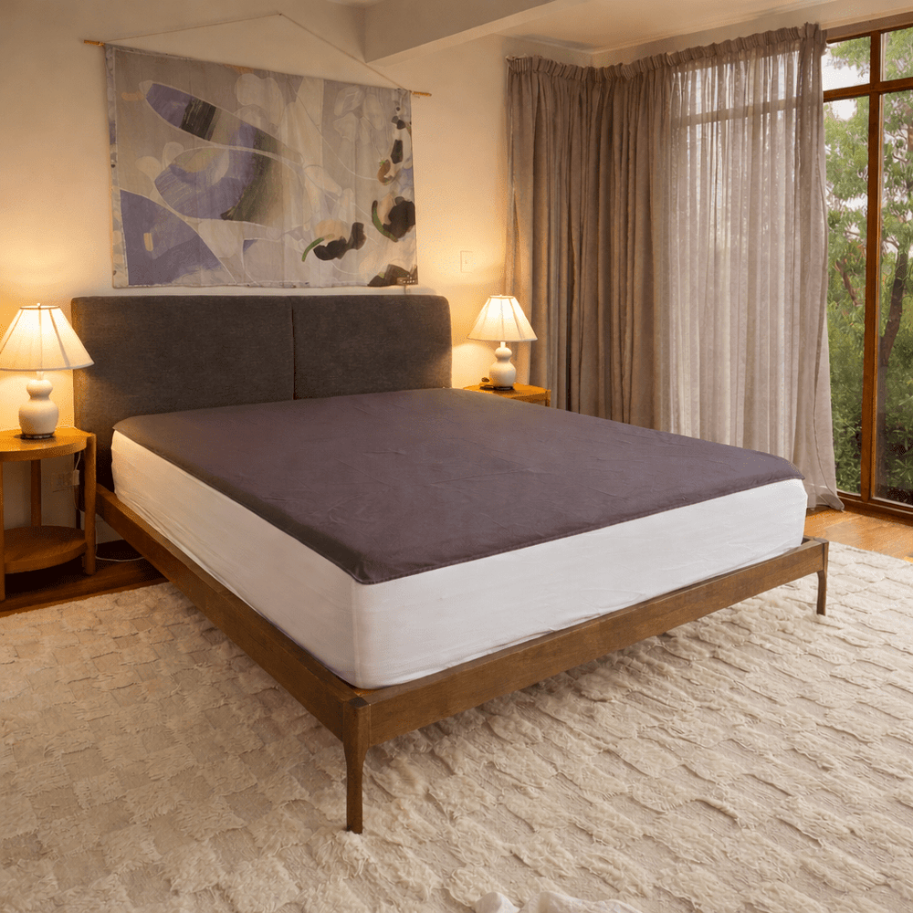 Premium Grounding sheet on a bed, under the fitted sheet