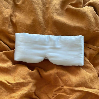 Black silk sleep mask with adjustable strap