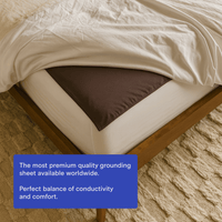 king grounding sheet on bed with duvet on top