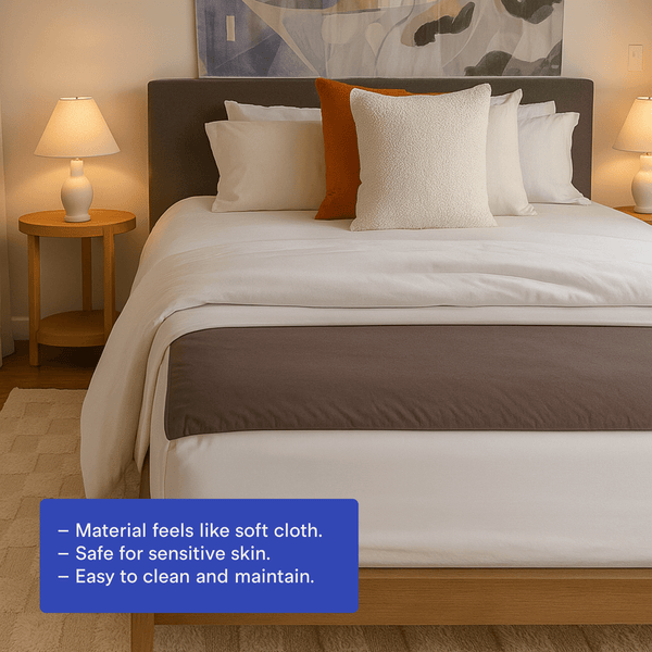 Super king earthing sheet fabric close-up showing stainless steel fibres